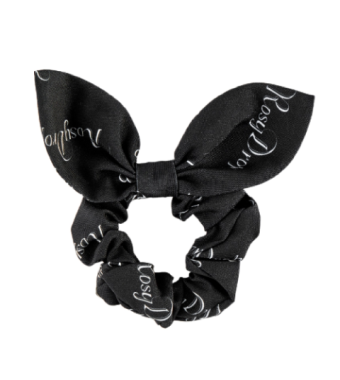 ROSY DROP Black Scrunchie 