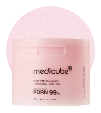 MEDICUBE PDRN Pink Collagen Toning Gel Toner Pad